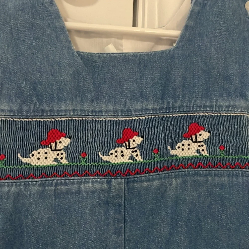 Rags Land Blue Denim Kids Overalls with Dalmatian Design - Picture 4 of 9
